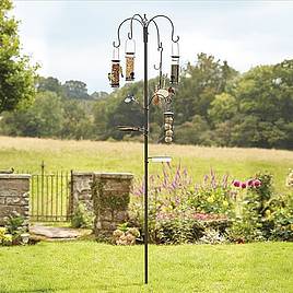Bird Feeding Station With 4 Bird Feeders