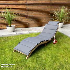 Garden Gear - Acacia Sun Lounger with Cushion
