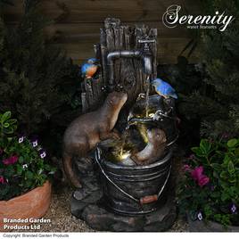 Serenity - Otters and Kingfishers Water Feature