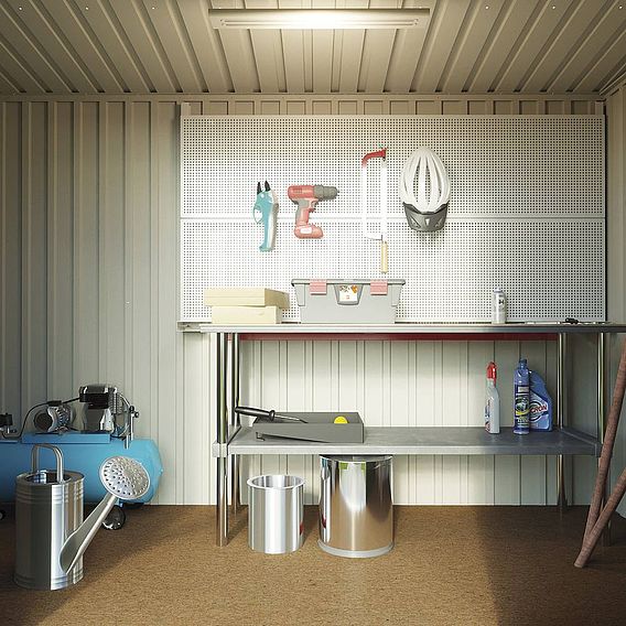 Garden Gear Pent Metal Shed 6.6 X 3.9ft
