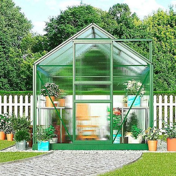 Garden Grow Traditional Greenhouse 6.2 X 6.2 X 6.6ft - Green