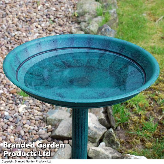 Kingfisher Polyresin Garden Bird Bath