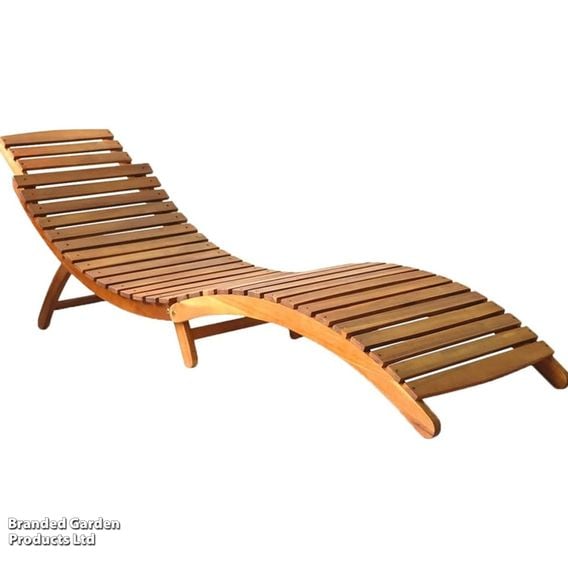 Garden Gear - Acacia Sun Lounger with Cushion