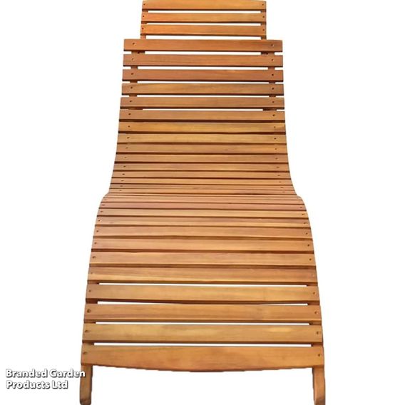 Garden Gear - Acacia Sun Lounger with Cushion
