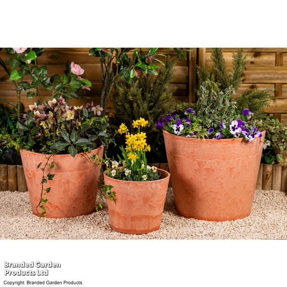 Garden Gear - Caesar Marble Effect Terracotta Planters