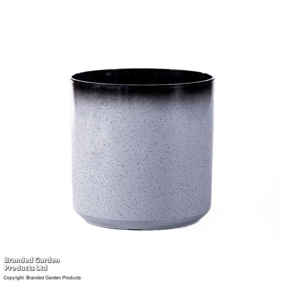 Garden Gear - Slate/Black Glazed Cylinder Planter