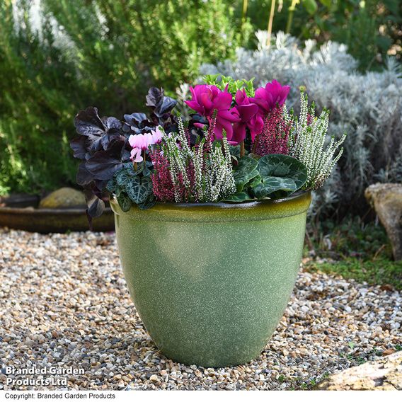 Garden Gear - Sage Green Bell Glazed Planter