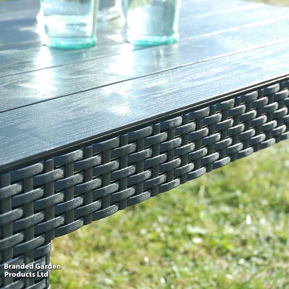 Garden Gear - Black Rattan Effect Side Table