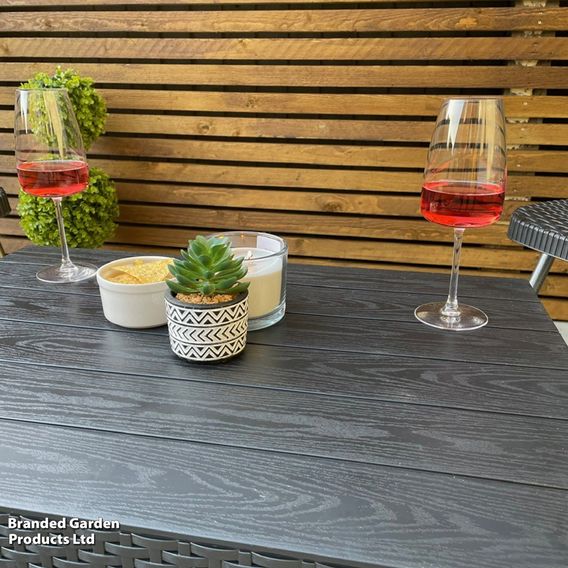 Garden Gear - Black Rattan Effect Side Table