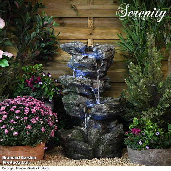 Serenity - Cascading Rock Water Fall Water Feature