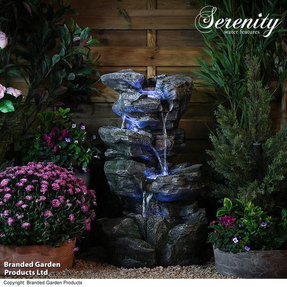 Serenity - Cascading Rock Water Fall Water Feature