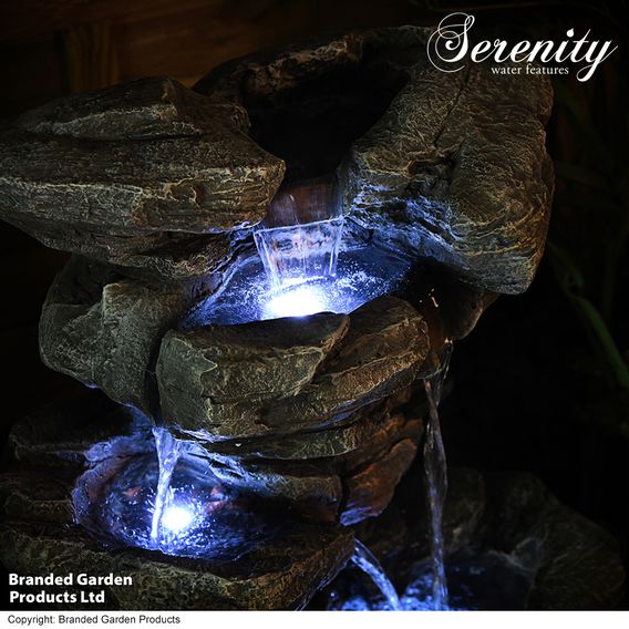 Serenity - Cascading Rock Water Fall Water Feature