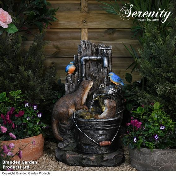 Serenity - Otters and Kingfishers Water Feature