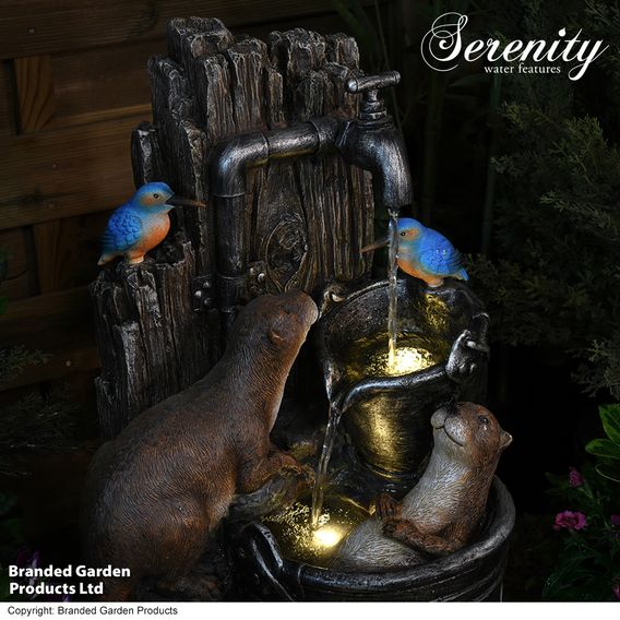 Serenity - Otters and Kingfishers Water Feature